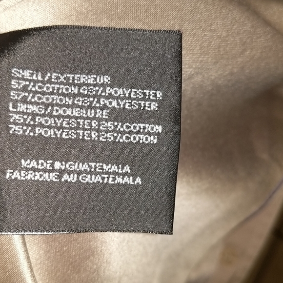 DKNY Khaki Lined Trench Coat (Short) Belted sz S - Picture 7 of 8